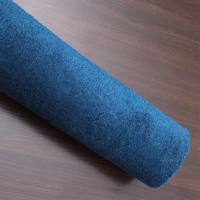 Rugsotic Carpets Hand Knotted Gabbeh Wool 10'x13' Area Rug Solid Blue L00111