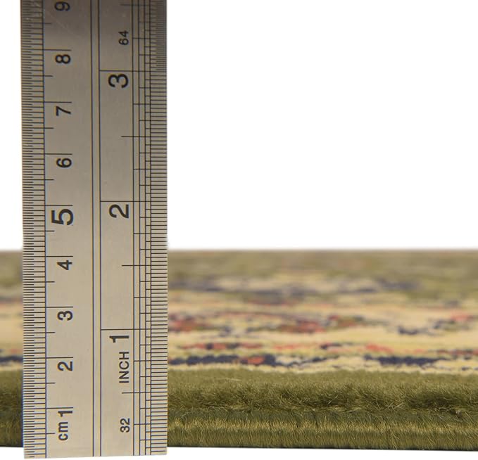 Unique Loom Sialk Hill Collection Area Rug - Washington (7' 10" Square Green/Hunter Green)