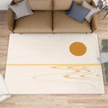 Boho Sun Runner Rugs 2x4ft, Minimalist Sunburst Small Entryway Mats, Geometric Solar Laundry Room Rug Non Slip Durable Throw Rugs for Front Door Bedroom Bedside