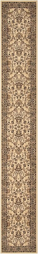 Unique Loom Sialk Hill Collection Area Rug - Washington (2' 11" x 19' 8" Runner Ivory/Black)