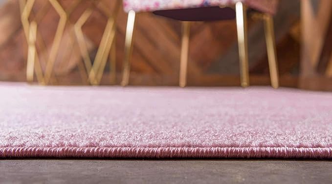 Unique Loom Trellis Frieze Collection Area Rug - Geometric (6' Square, Light Pink/ Ivory)
