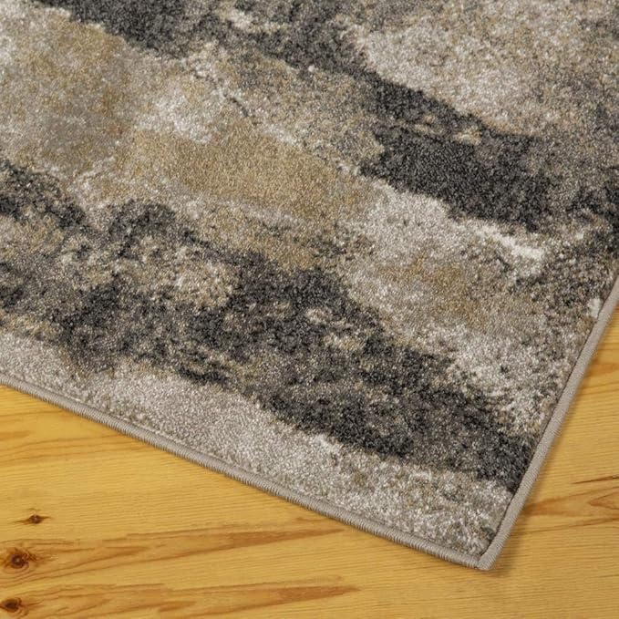 LUXE WEAVERS Lagos Collection Beige 5x7 Abstract Area Rug