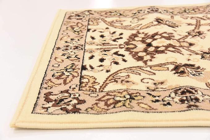 Unique Loom Sialk Hill Collection Area Rug - Washington (2' 2" x 8' 2" Runner Ivory/Black)