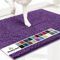 Muddy Mat® | Super Absorbent Door Mat Indoor, Microfiber Quick Dry Chenille Entryway Rug, Non-Slip Front Door Mat, Indoor Mats for Entryway, Machine Washable Pet Rug, Purple 19"x30"