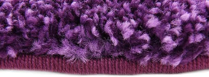 Unique Loom Solo Collection Area Rug - Calabasas (6' 1" Round, Violet)
