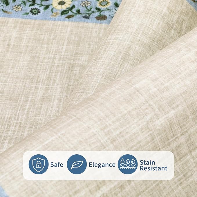 GarveeHome Washable Area Rugs for Bedroom 5x7 Living Room Modern Floral Throw Rugs Non-Slip Lightweight Thin Carpet Modern Farmhouse Print Non-Shedding Soft Low Pile Floor Cover, Beige
