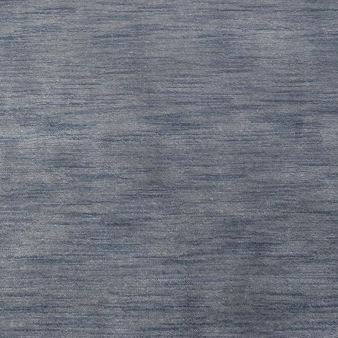 Rugsotic Carpets Hand Knotted Gabbeh Wool 9'x12' Area Rug Solid Light Blue L00111