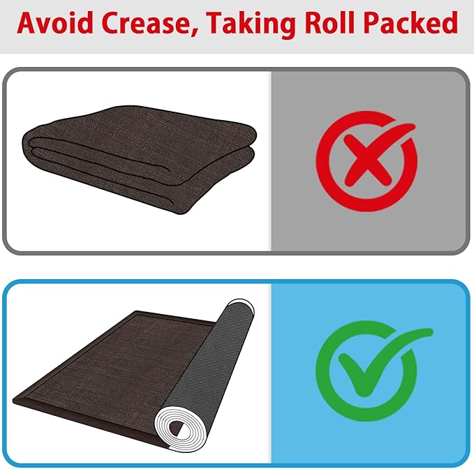 GOYLSER Kitchen Runners Non Skid Washable 6ft, Jute Long Hallway Runner Rugs Laundry Rug, Absorbent Fall Kitchen Rug Kitchen Sink Floor Mat, Deep Brown