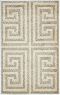 Unique Loom Athens Collection Classic Geometric Modern Border Design Area Rug (2' 0 x 3' 0 Rectangular, Gray/ Beige)