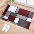 Rugshop Modern Geometric Boxes Red Area Rug, Non-Shedding Carpet for Entryway, Bathroom, or Small Space, 2' x 3'