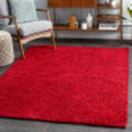 Artistic Weavers Solid Plush Blissful Shag Area Rug, 7'10" x 10', Red