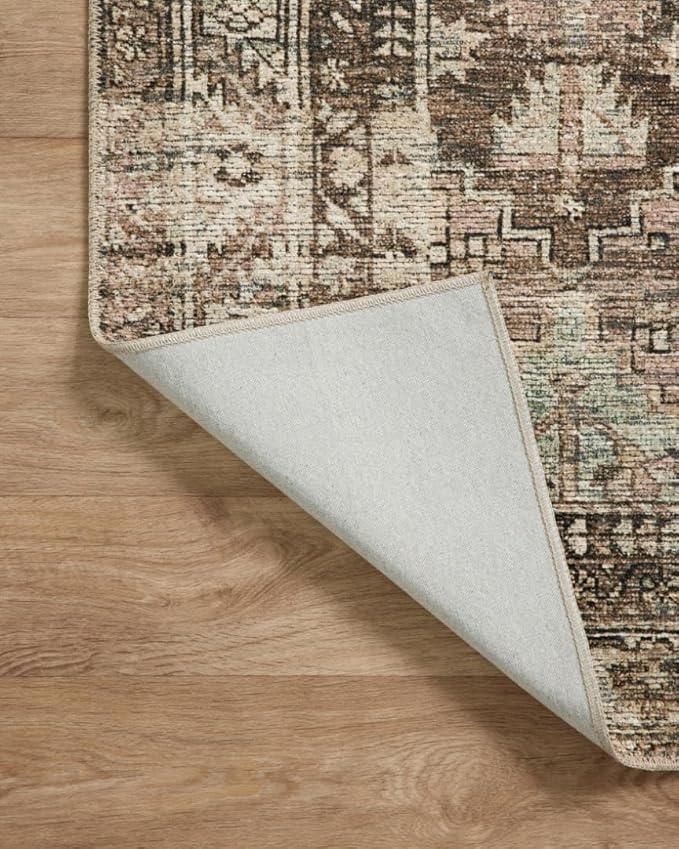 Loloi Amber Lewis Billie Collection, Clay & Sage 2'-6" x 7'-6" Area Rug – Antique & Distressed Accent Rugs for Living Room, Bedroom, Entryway & Hallway, No Shed High Traffic Area Home Decor Rug