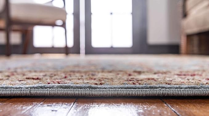 Unique Loom Voyage Collection Traditional Oriental Classic Intricate Design Area Rug (2' 2 x 6' 0 Runner, Light Blue/Gold)