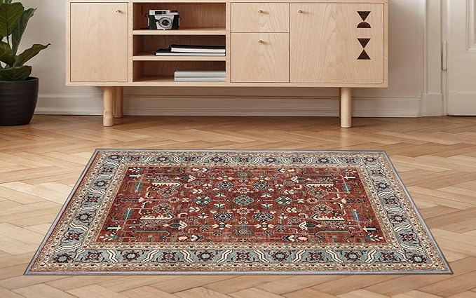 Washable Indoor Doormat 24" x 36" Non-Slip Entry Rug Welcome Mat Dirt Trapper Red