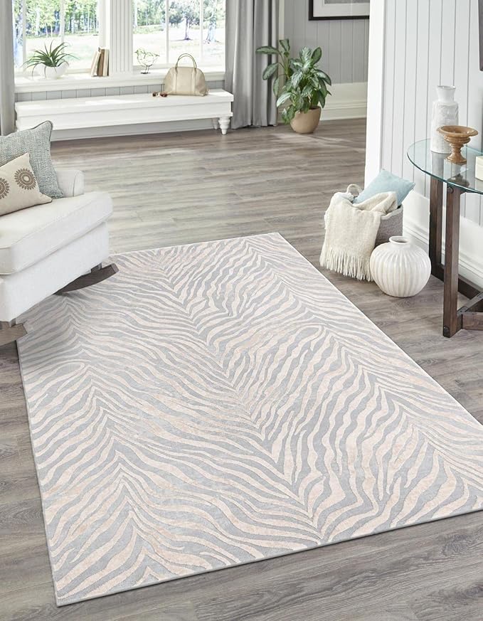 Unique Loom Finsbury Collection Area Rug - Meghan (3' 3" x 5' 3" Rectangle, Gray and Ivory)
