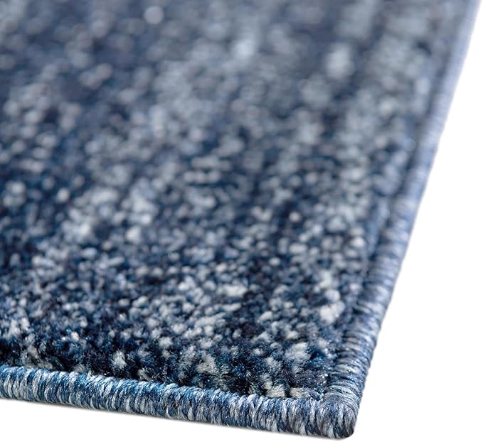 Rugs.com Angelica Collection Rug – 4' x 6' Navy Blue Medium Rug Perfect for Entryways, Kitchens, Breakfast Nooks, Accent Pieces