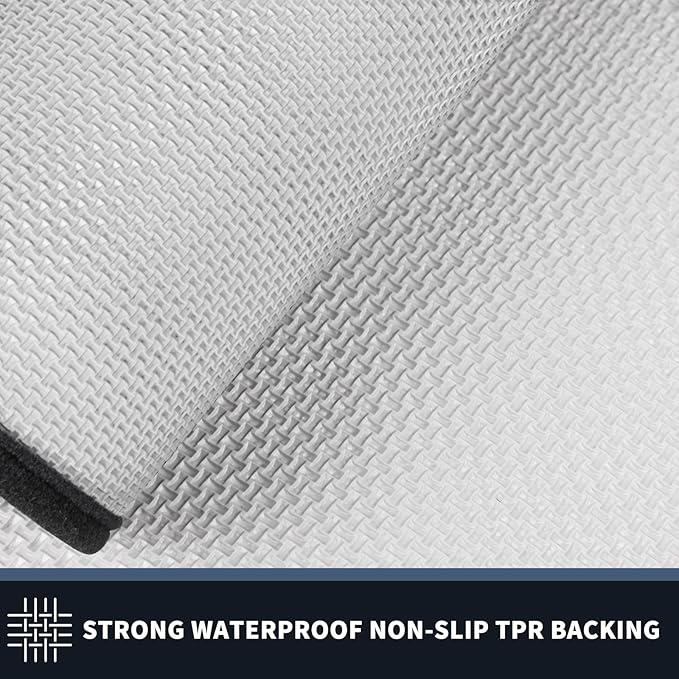 PURRUGS Dirt Trapping Door Mat 24" x 70", Non-Slip/Skid Machine Washable Entryway Rug, Shoes Scraper, Throw Rug, Super Absorbent Area Rug for Muddy Wet Shoes and Paws, Bluish Grey & Charcoal