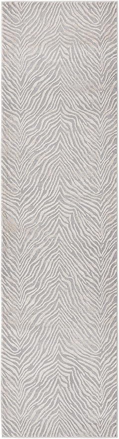 Unique Loom Finsbury Collection Area Rug - Meghan (2' x 8' Runner, Gray and Ivory)
