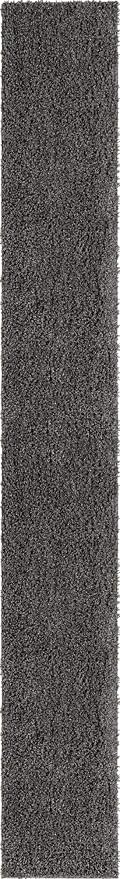Unique Loom Davos Shag Collection Area Rug - Solid (2' 7" x 20' Runner, Peppercorn)