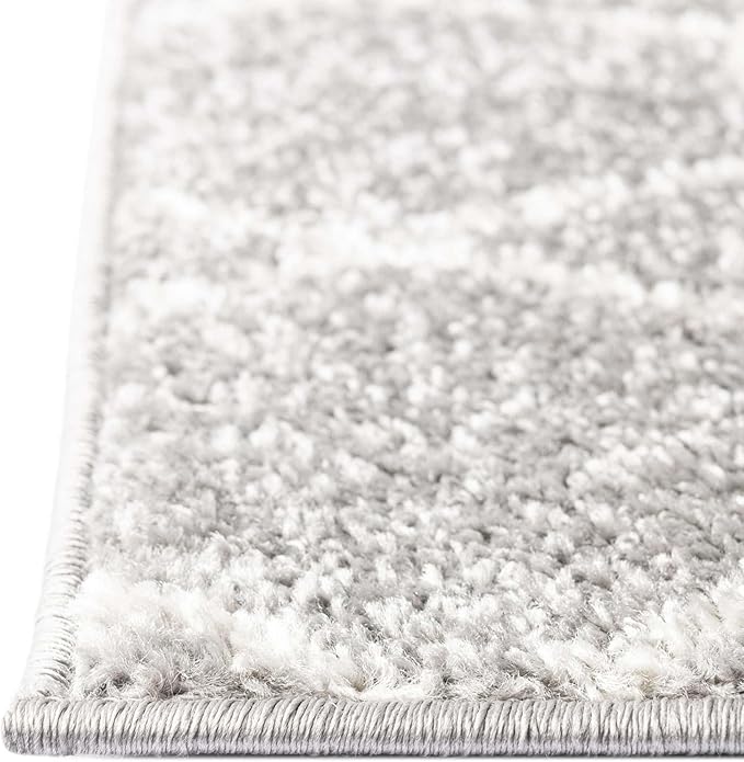 Unique Loom Trellis Frieze Collection Area Rug - Geometric (7' 1" x 10', Light Gray/ Ivory)