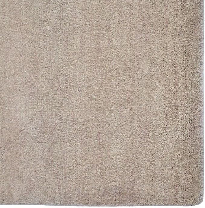 Hand Knotted Loom Wool ECO-Friendly Area Rugs - 3'x5', Rectangle, Beige Color, Solid Plain Design, High Pile Handmade Anti Skid Area Rugs for Living Room, Bed Room (L00111)