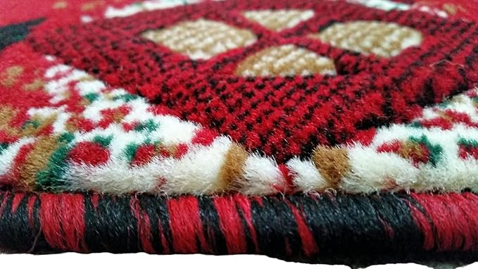 YHSF South West Native American Area Rug C318 - Easy Clean, Thick, Soft, Durable Native Tribal American Indian Inspired Rug for Bedroom/Living Room and More - Red, 2 Feet x 7 Feet