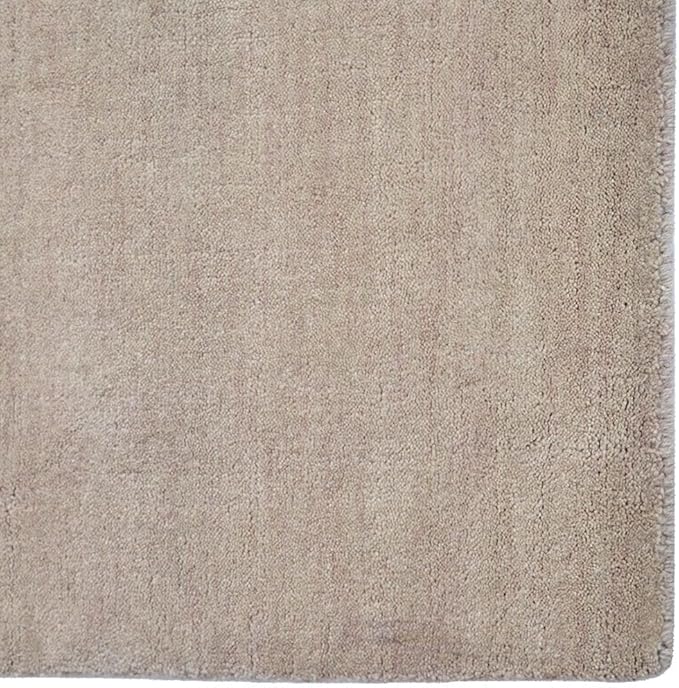 Rugsotic Carpets Hand Knotted Loom Wool ECO-Friendly Area Rugs - 2'8''x10', Runner, Beige Color, Solid Plain Design, High Pile Handmade Anti Skid Area Rugs for Living Room, Bed Room (L00111)