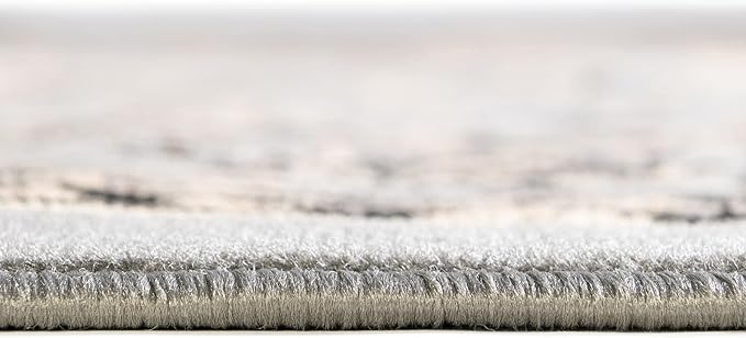 Rugs.com Yasmin Collection Rug – 16 Ft Runner Gray Medium Rug Perfect for Hallways, Entryways
