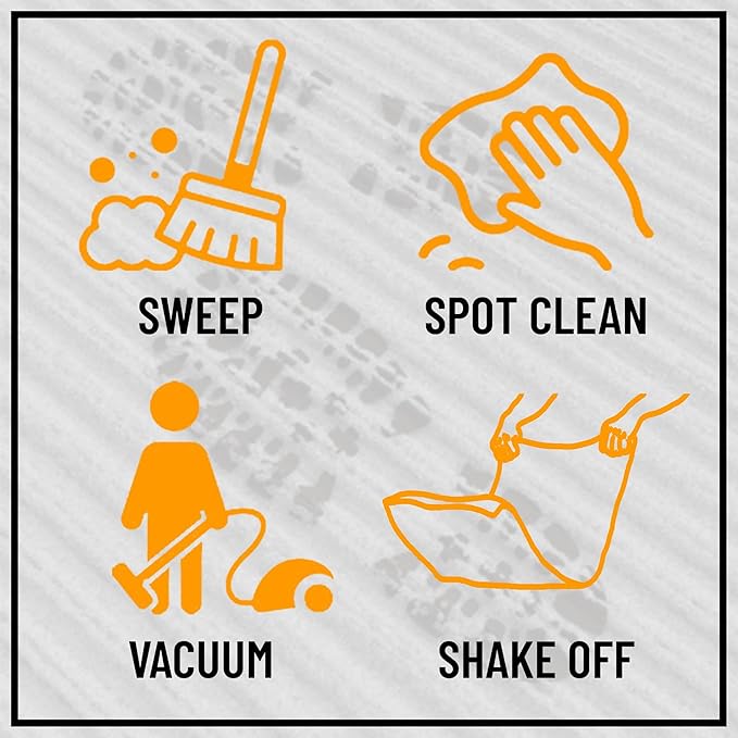Ottomanson 6'6" x 10' Mud Mat Area Rug Scraper Carpet - Non-Slip, Dirt Trapping for Indoor & Outdoor Use - Ideal for Entryway, Garage, Kitchen, Patio & High-Traffic Areas, Red