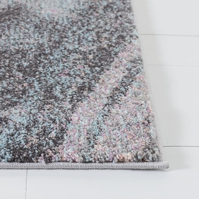 SAFAVIEH Glacier Collection 10'6" x 14' Pink / Blue GLA126U Modern Abstract Non-Shedding Living Room Bedroom Dining Home Office Area Rug