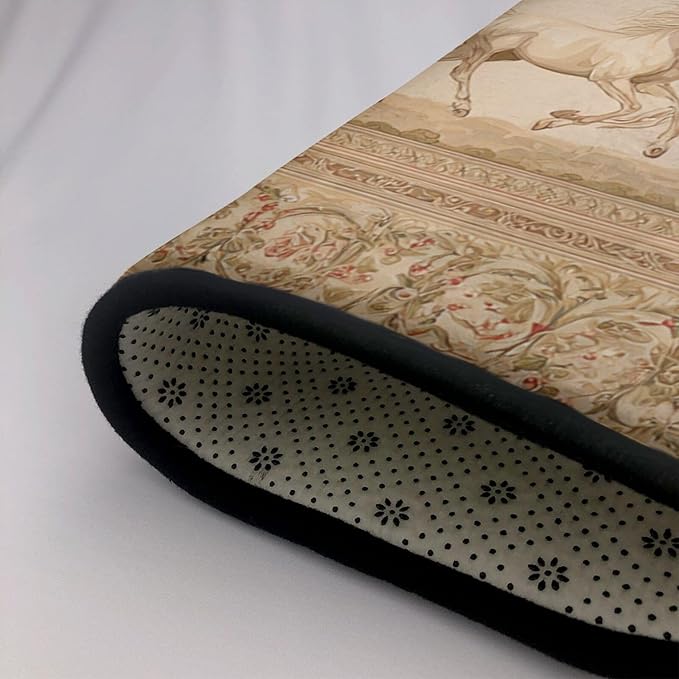 Horse Western Boho Ethnic Style Area Rug Washable Outdoor Rugs Anti-Slip Soft Carpet Entryway Indoor Door Mat for Bedroom,Living Room,Porch,Terrace and Entrance Decor 6'x 4'