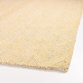 Modern Herringbone Chevron Collection Handcrafted Wool Area Rug - Durable, Zigzag Pattern, for High Traffic, Contemporary Design for Living Room, Bedroom, Dining Room Decor (Butter Yellow, 8' x 8')