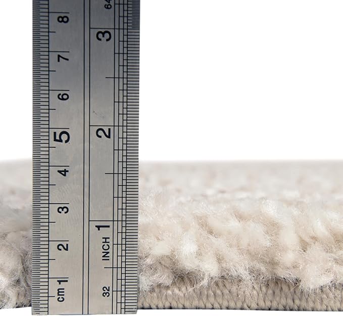 Unique Loom Solo Collection Area Rug - Calabasas (7' 1" x 10' Rectangle, Ivory)