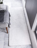 Unique Loom Solo Collection Area Rug - Calabasas (2' 2" x 6' 7" Runner, Snow White)