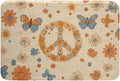 Erosebridal Groovy Party Decorations Bathroom Mat for Girls Women Peace Sign Decor Microfiber Bath Rug Hippie Butterfly 3D Entryway Door Mat 16x24 Cute Kawaii Florals Bath Mat Honey Bee Gifts for Kids