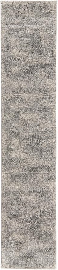 Unique Loom Finsbury Collection Area Rug - Sarah (2' x 9' 10" Runner, Gray/ Ivory)