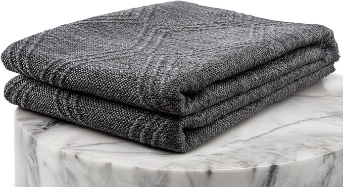 LUXE WEAVERS Modern Farmhouse Smoke 5x7 Washable Area Rug, Anti-Slip Diamond Pattern Carpet