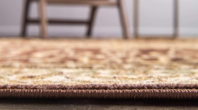 Unique Loom Versailles Collection Traditional Classic Medallion Floral Motif Area Rug (2' 2 x 6' 0 Runner, Brown/ Ivory)