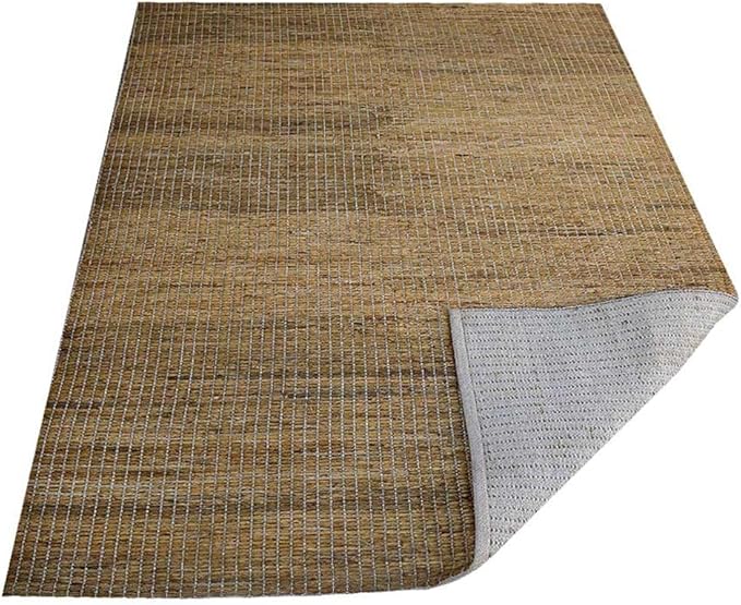 Rugsotic Carpets Hand Woven Flat Weave Kilim Wool ECO-Friendly Area Rugs - 9'x12', Rectangle Shape, Silver Color, Solid Plain Design, Low Pile Handmade Rugs for Living Room, Bed Room (D00111)