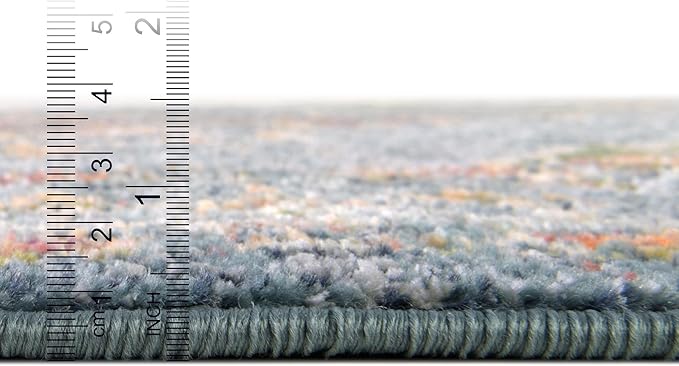 Unique Loom Isabella Collection Area Rug - Rossellini (2' x 8' Runner, Blue/ Beige)