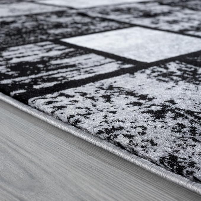LUXE WEAVERS Modern Geometric Squares 10007 Gray 8x10 Area Rug