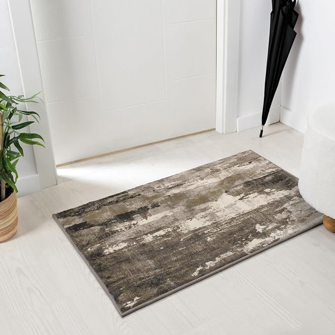 LUXE WEAVERS Lagos Collection Beige 2x3 Abstract Area Rug