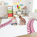 Soft Baseball Rugs for Bedroom, Machine Washable, Cute Bedside Boys Area Rug for Kids Toddlers Teens, Baseballs Lovers Home Decor Indoor Carpet for Living Room, Dorms, Nursery 4x5 Ft