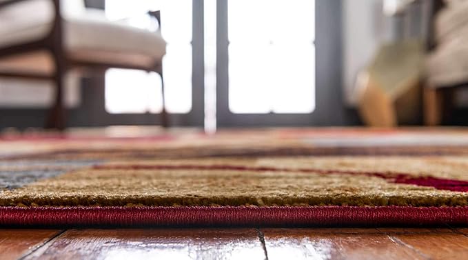 Unique Loom Barista Collection Area Rug - Kouillou (3' 3" Round, Multi/ Brown)