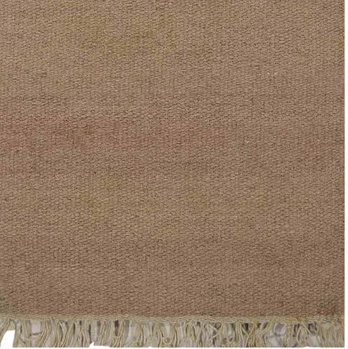 Rugsotic Carpets Hand Woven Flat Weave Kilim Wool ECO-Friendly Area Rugs - 2'6''x10', Runner Shape, Cream Color, Solid Plain Design, Low Pile Handmade Rugs for Living Room, Bed Room (D00111)