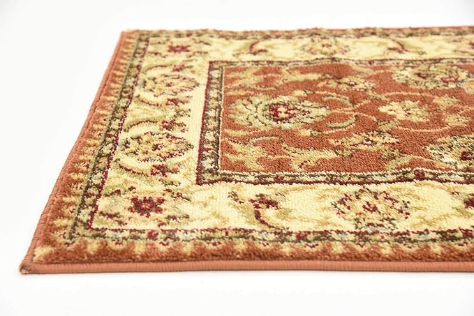 Unique Loom Voyage Collection Traditional Oriental Classic Intricate Design Area Rug (2' 2 x 6' 0 Runner, Terracotta/Ivory)