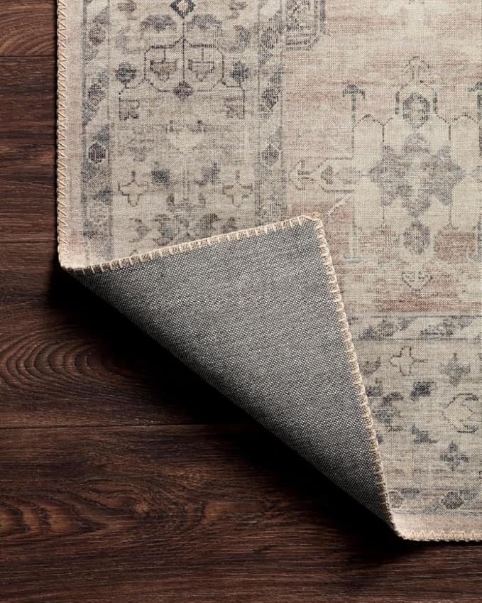 Loloi Hathaway Collection HTH-03 Java/Multi 2'-0" x 5'-0", .25" Thick Accent Rug, Soft, Durable, Printed, Modern, Low Pile, Non-Shedding, Easy Clean, Living Room Rug