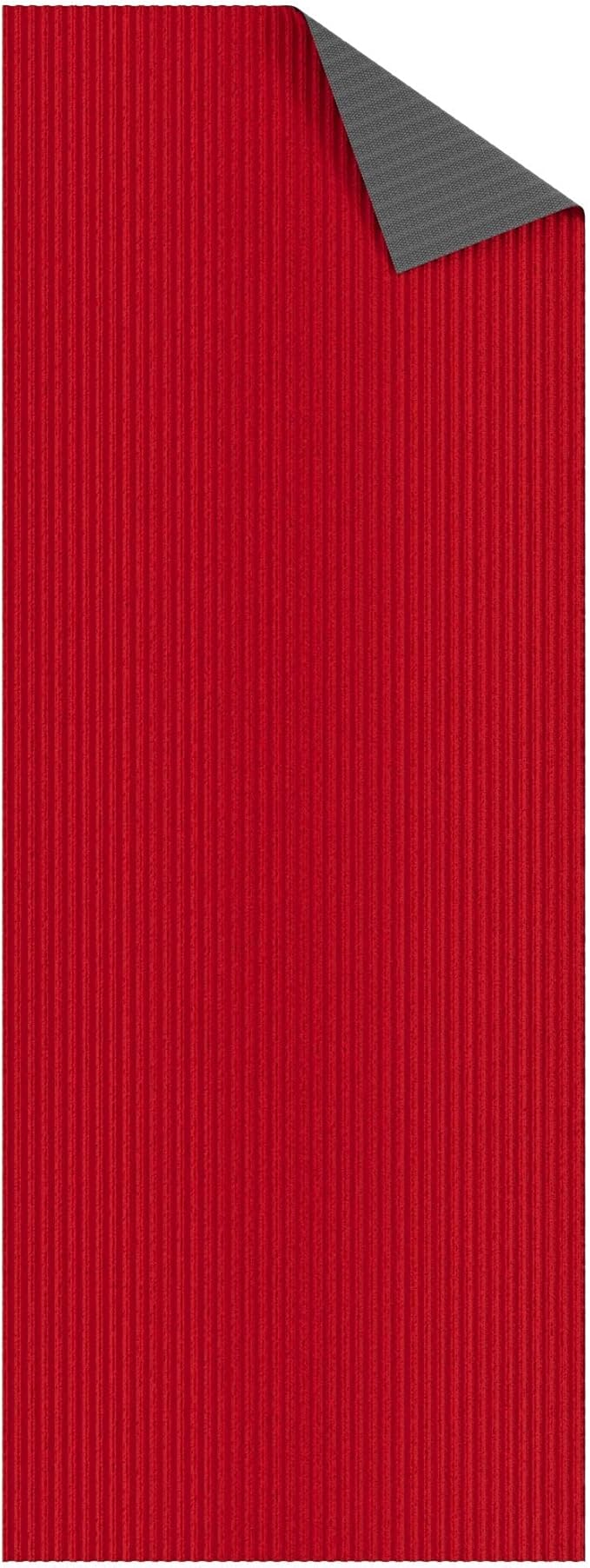Ottomanson 2'7" x 33' Hallway Runner with Scraper Pile Extra Durable Non-Slip Rug Mat for Indoor & Outdoor Use - Ideal for Kitchen, Entryway, Patio & Garage - High-Traffic Carpet, Red