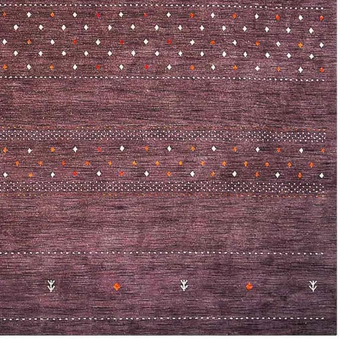 Rugsotic Carpets Hand Knotted Gabbeh Wool 10'x13' Area Rug Solid Blue L00111