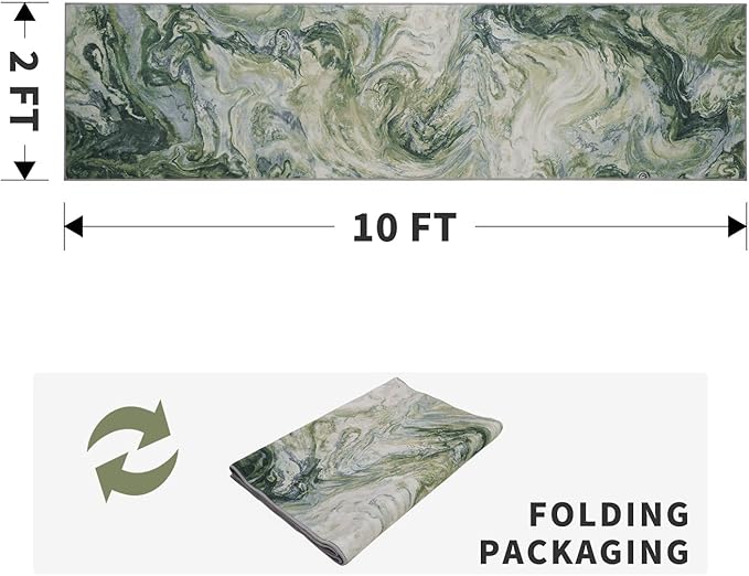 2x10 Runner Rug for Hallways Kitchen Modern Abstract Washable Rug Soft Non Slip Carpet for Laundry Entryway Bedroom Bathroom